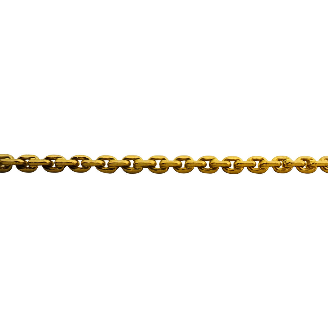 24k Pure Yellow Gold 37.5g Solid Heavy 3.2mm Cable Biker Link Chain Necklace 23"