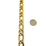 18k Yellow Gold 27.5g Semi Solid 13.5mm Thick Curb Link Bracelet Italy 7.5"