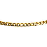 18k Yellow Gold 35.3g Solid 3mm Squared Franco Link Chain Necklace Italy 22"