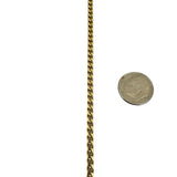 18k Yellow Gold 35.3g Solid 3mm Squared Franco Link Chain Necklace Italy 22"