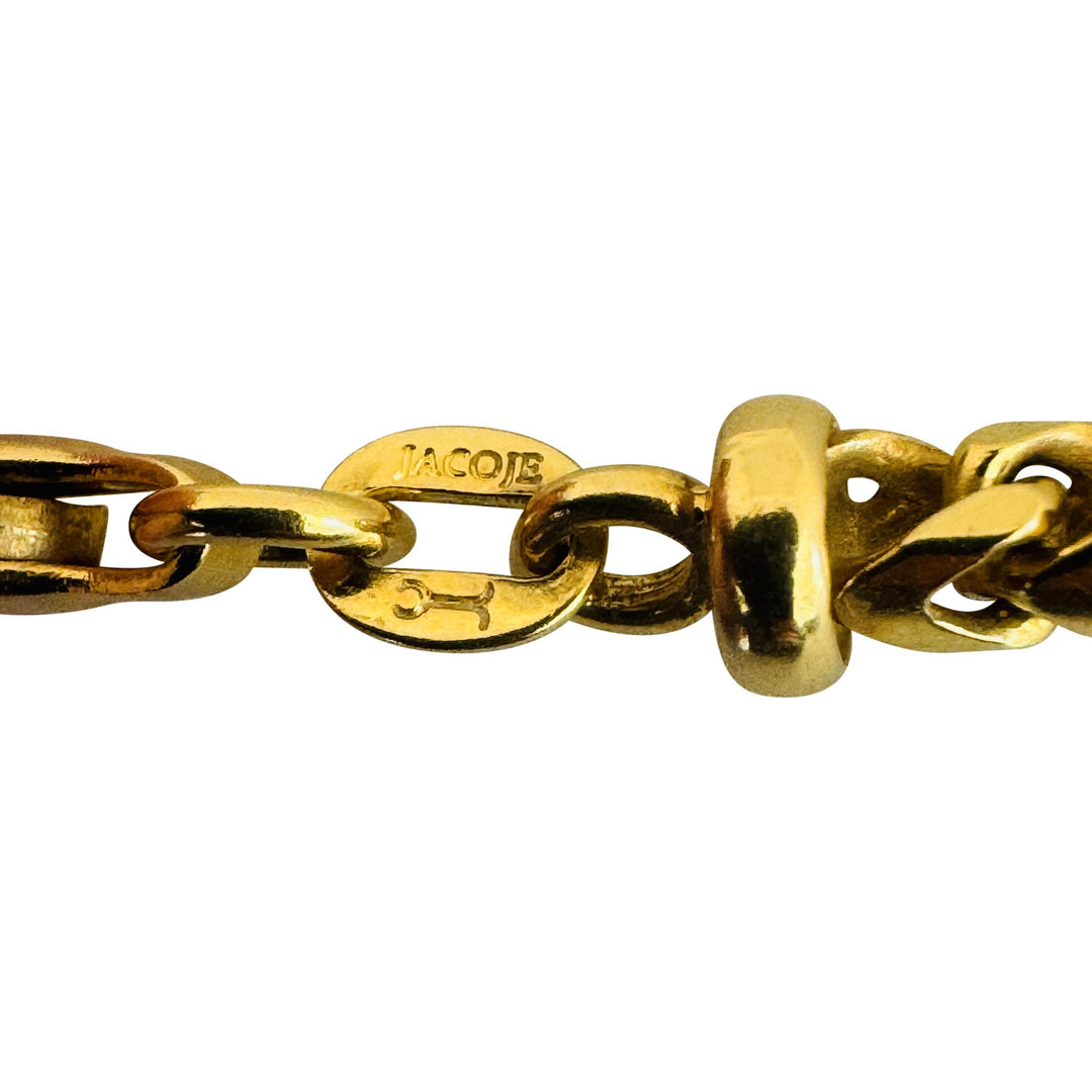 18k Yellow Gold 35.3g Solid 3mm Squared Franco Link Chain Necklace Italy 22"