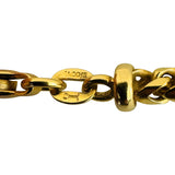 18k Yellow Gold 35.3g Solid 3mm Squared Franco Link Chain Necklace Italy 22"