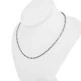 18k White Gold 10.9g Solid Ladies 4mm Fancy Link Chain Necklace 16"