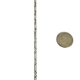 18k White Gold 10.9g Solid Ladies 4mm Fancy Link Chain Necklace 16"