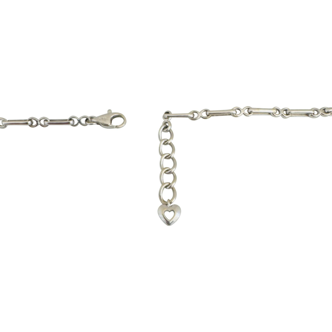 18k White Gold 10.9g Solid Ladies 4mm Fancy Link Chain Necklace 16"