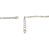 18k White Gold 10.9g Solid Ladies 4mm Fancy Link Chain Necklace 16"