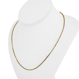 18k Yellow Gold 4g Hollow Light 1.8mm Milor Box Link Chain Necklace Italy 20"