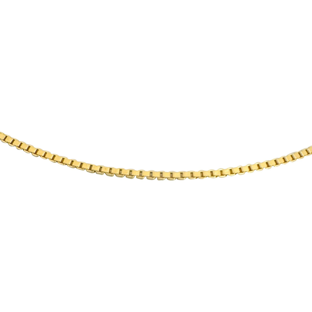 18k Yellow Gold 4g Hollow Light 1.8mm Milor Box Link Chain Necklace Italy 20"