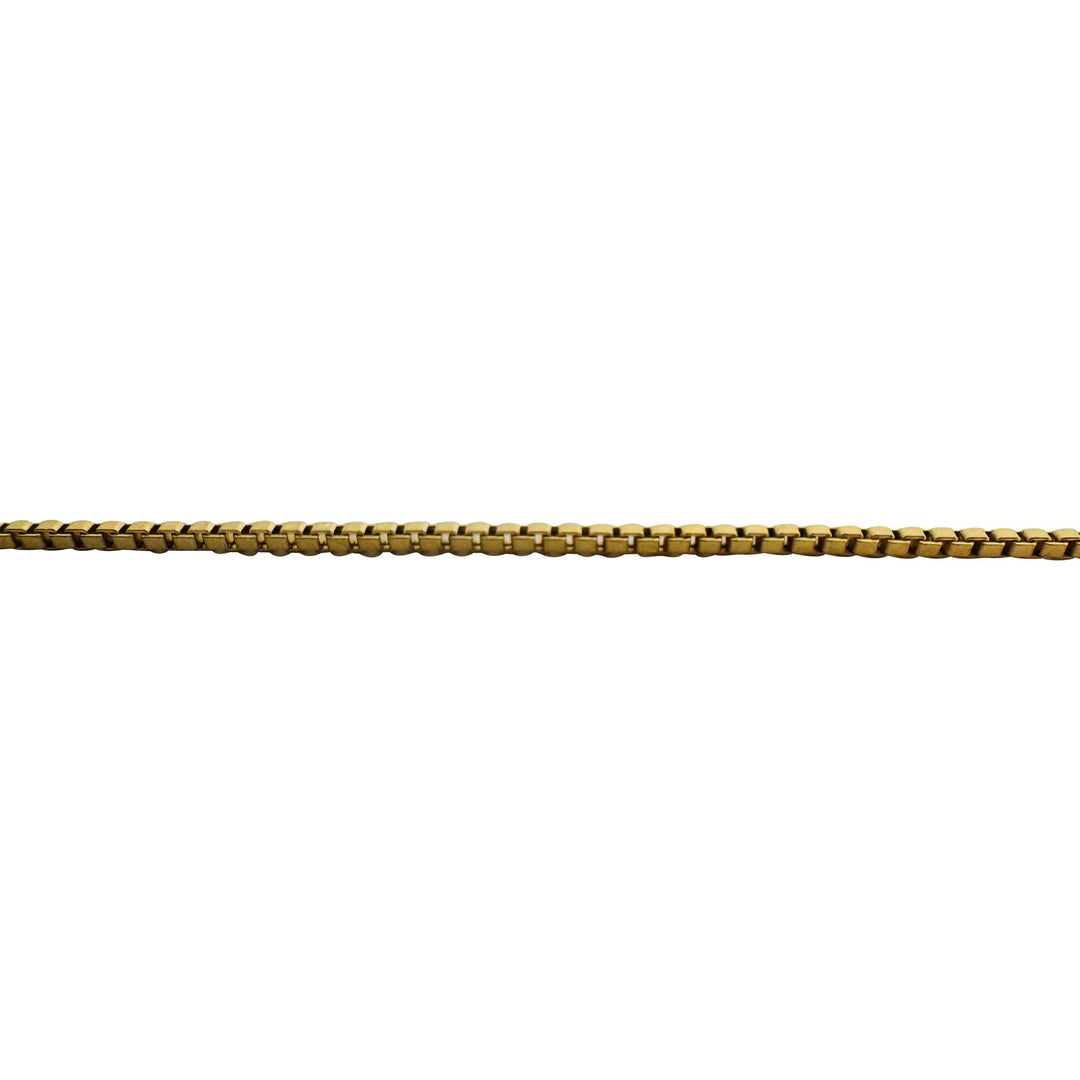 18k Yellow Gold 4g Hollow Light 1.8mm Milor Box Link Chain Necklace Italy 20"