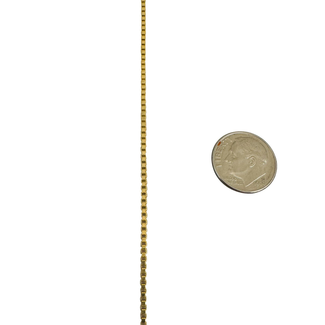 18k Yellow Gold 4g Hollow Light 1.8mm Milor Box Link Chain Necklace Italy 20"
