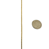 18k Yellow Gold 4g Hollow Light 1.8mm Milor Box Link Chain Necklace Italy 20"