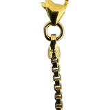 18k Yellow Gold 4g Hollow Light 1.8mm Milor Box Link Chain Necklace Italy 20"