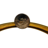 18k Yellow Gold 13.2g Vintage Ladies 8mm Bangle Bracelet Italy 7.25"