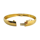 18k Yellow Gold 13.2g Vintage Ladies 8mm Bangle Bracelet Italy 7.25"