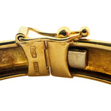 18k Yellow Gold 13.2g Vintage Ladies 8mm Bangle Bracelet Italy 7.25"