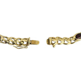 14k Yellow Gold 14.7g Multi Bezel Set Gemstones Fancy Link Bracelet 7"