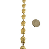 14k Yellow Gold 10.6g Solid Diamond Cut 10mm Scallop Shell Link Bracelet 7.25"