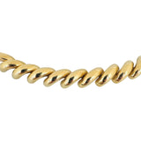 14k Yellow Gold 50.3g Heavy Polished 12mm San Marco Link Necklace Italy 16"