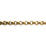 14k Yellow Gold 14.9g Hollow Polished 7.5mm Rolo Link Chain Necklace 17"