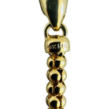 14k Yellow Gold 11.6g Ladies 3.5mm Popcorn Link Necklace 20"