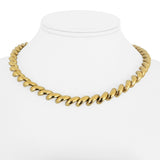 14k Yellow Gold 32.7g Ladies Polished 7.5mm San Marco Link Necklace 16"