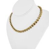 14k Yellow Gold 32.7g Ladies Polished 7.5mm San Marco Link Necklace 16"