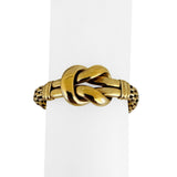 14k Yellow Gold 16.9g Ladies Knot Station Fancy Link Bracelet 7.5"