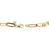 14k Yellow Gold 1.7g Hollow Very Light Flattened Oval Link Bracelet Italy 7.25"
