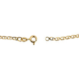 14k Yellow Gold and Oval Bezel Set Citrine Mariner Link Bracelet Italy 6.5"