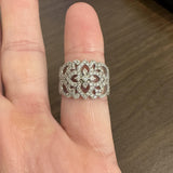 Neil Lane 14k White Gold and 1.75cttw Diamond Ladies Fancy Band Ring Size 6.5