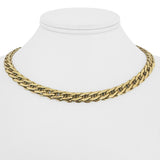 14k Yellow Gold 23.9g Ladies Thick 8mm Polished Fancy Link Necklace Italy 17"