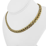 14k Yellow Gold 23.9g Ladies Thick 8mm Polished Fancy Link Necklace Italy 17"