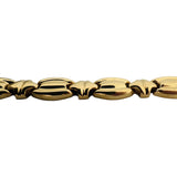 14k Yellow Gold 26g Ladies Thick 9mm Polished Fancy Link Necklace 16.5"