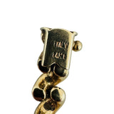 14k Yellow Gold 14.8g Ladies Polished 7mm San Marco Link Bracelet Italy 7.25"