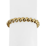 14k Yellow Gold 14.8g Ladies Polished 7mm San Marco Link Bracelet Italy 7.25"