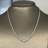 Brand New 6.5cttw Natural Diamond Graduated Riviera Tennis Necklace in 14k