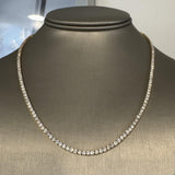Brand New 8.5cttw Natural Diamond Tennis Necklace in 14k Yellow Gold