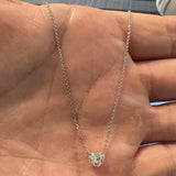 Brand New 1ct Heart Cut Natural Diamond Pendant Necklace in 14k White Gold