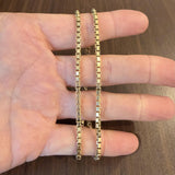 14k Yellow Gold 28.7g Solid Heavy 3mm Box Link Chain Necklace 18"