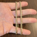 10k Yellow Gold 12.6g Hollow Light 5mm Curb Link Chain Necklace Turkey 21"