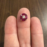14k Yellow Gold 0.17ct Diamond and 1.2cttw Rubies Slide Pendant