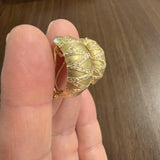 14k Yellow Gold and 0.25cttw Diamond Vintage Huggie Earrings 1"