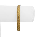 14k Yellow Gold 6.2g Ladies Textured 6mm Bangle Bracelet 7.25"