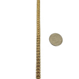 14k Yellow Gold 9.8g Solid Ladies 6mm Beaded Link Bracelet 7"