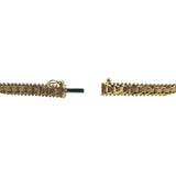 14k Yellow Gold 9.8g Solid Ladies 6mm Beaded Link Bracelet 7"