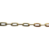 14k Yellow Gold 1.7g Hollow Very Light 5mm Flattened Oval Link Bracelet Italy 7"