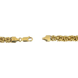 14k Yellow Gold 15.5g Milor Squared Graduated Byzantine Link Necklace Italy 18"