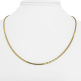 14k Yellow Gold 5.5g Solid Thin 1.5mm Snake Link Necklace Italy 18"