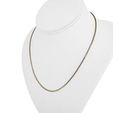 14k Yellow Gold 5.5g Solid Thin 1.5mm Snake Link Necklace Italy 18"