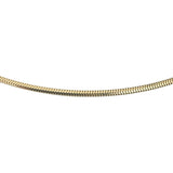 14k Yellow Gold 5.5g Solid Thin 1.5mm Snake Link Necklace Italy 18"